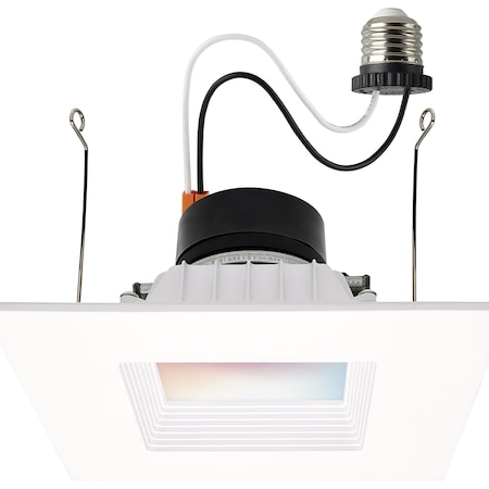 Satco 13W LED Retrofit Downlight - 5-6 in. Square Starfish IOT - RGB & Tunable White - 120V 90 CRI White S11571
